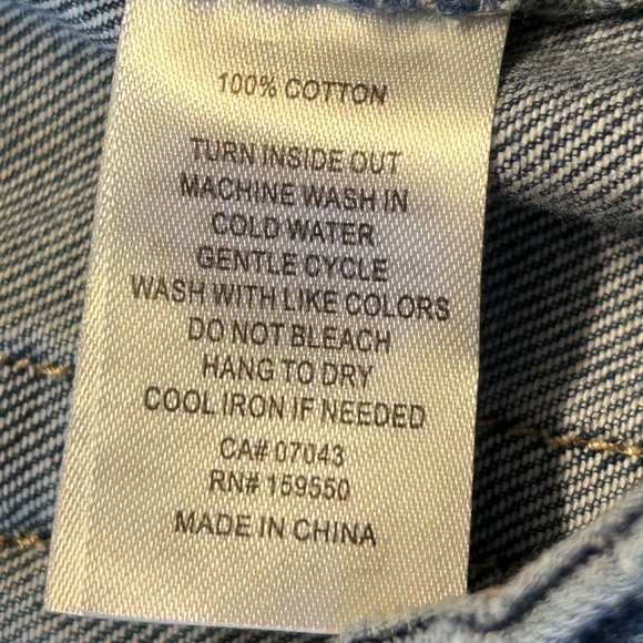 House of Harlow 1960 Blue Straight-Leg Denim Skirt with Front Slit - Picture 6 of 6